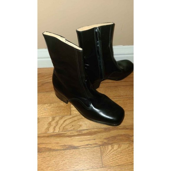 Sold Mens Florsheim Black Leather Boots Size 6.5 E - Picture 3 of 9
